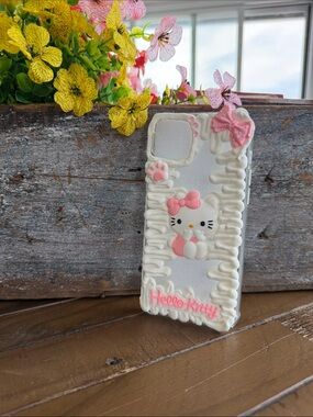Hello Kitty Pink & White 3D Decorative Phone Case